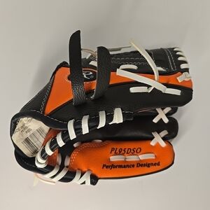 RAWLINGS Player Series 9.5" PL95DSO Performance Tee Ball Glove, Black/Orange